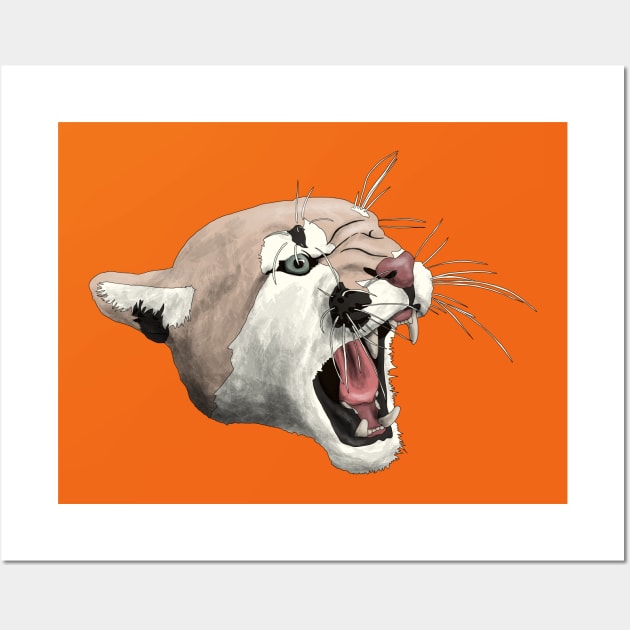 Snarling Mountain Lion Wall Art by Kristal Stittle